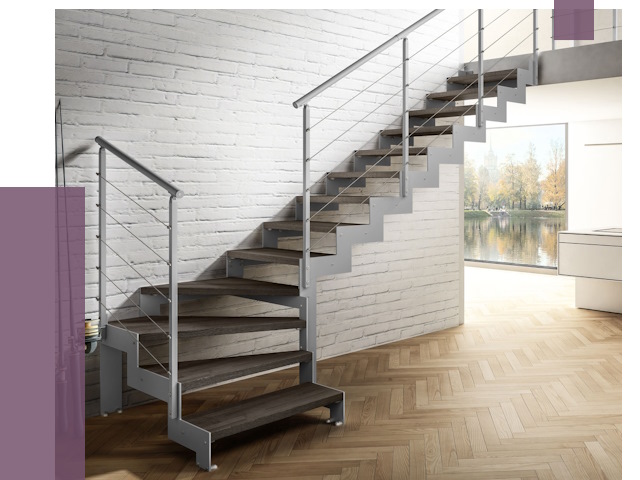 Г-образные лестницы под ключ в Салехарде от 38802 руб. | ПРОЛЁТ-Слх
