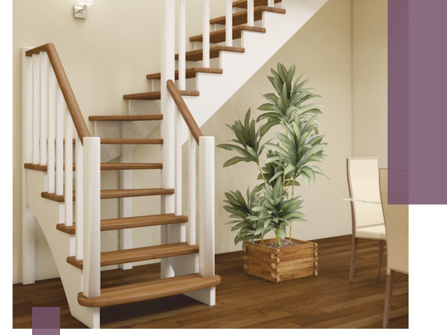 Г-образные лестницы под ключ в Салехарде — изготовление и монтаж