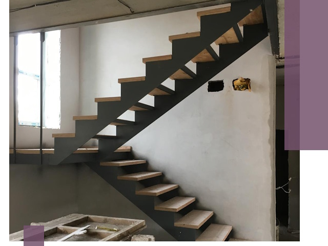 Изготовление лестниц на металлокаркасе в Салехарде от производителя