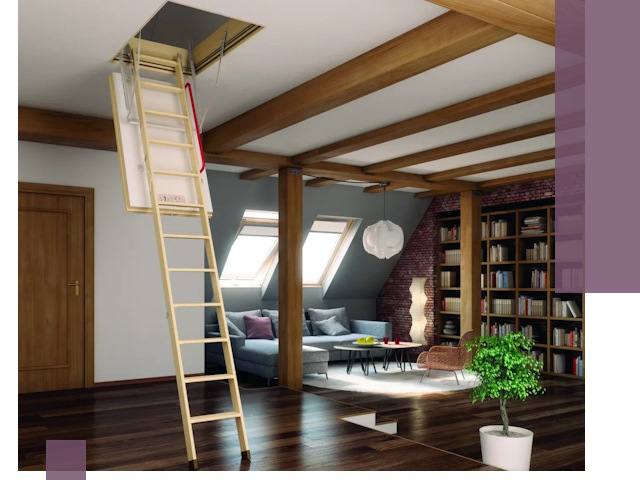 Чердачные лестницы под ключ в Салехарде: изготовление и монтаж