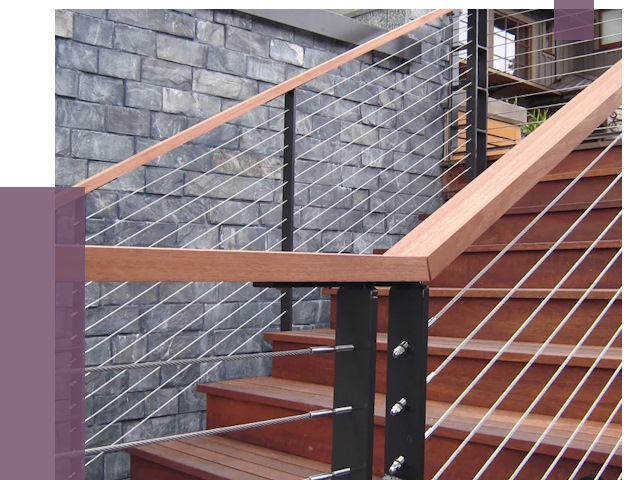 Тросовые перила под ключ в Салехарде от 8135 руб.