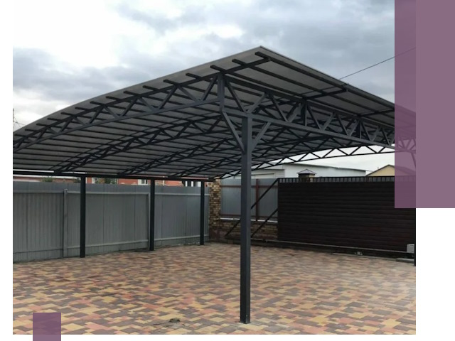 Недорогие навесы под ключ в Салехарде — изготовление и монтаж