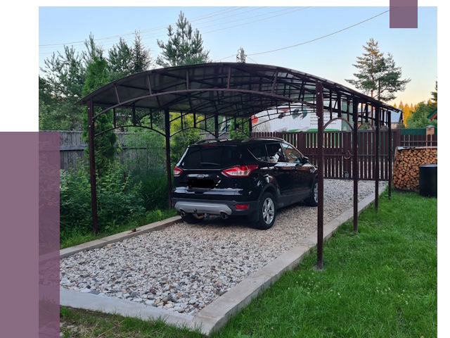 Навесы для автомобиля в Салехарде от 13755 руб.  | ПРОЛЁТ-Слх