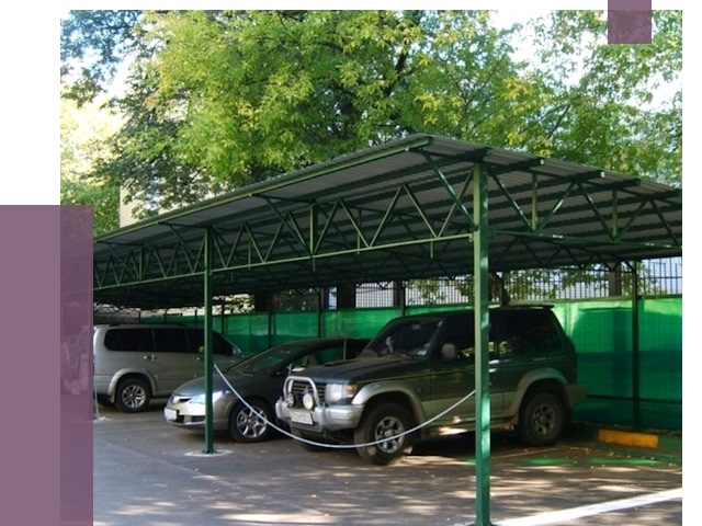 Навесы для парковки в Салехарде от 84026 руб. заказать | ПРОЛЁТ-Слх