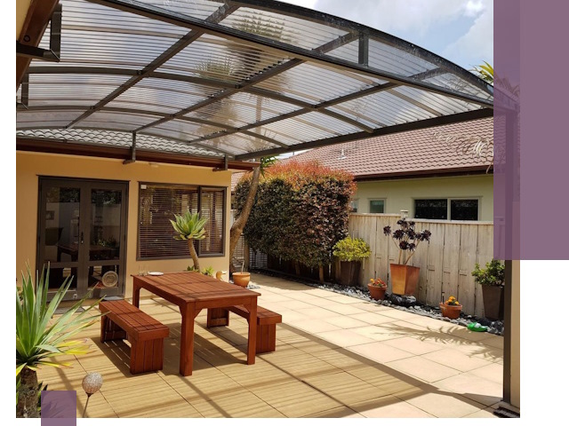 Навесы во двор под ключ в Салехарде — изготовление и монтаж