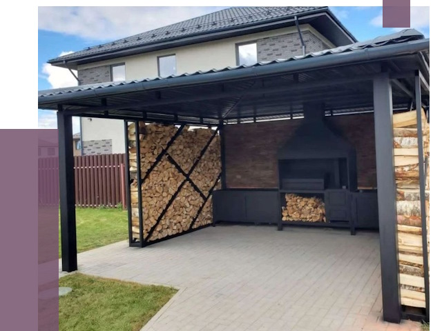 Навесы для барбекю в Салехарде от 13326 руб. под ключ | ПРОЛЁТ-Слх