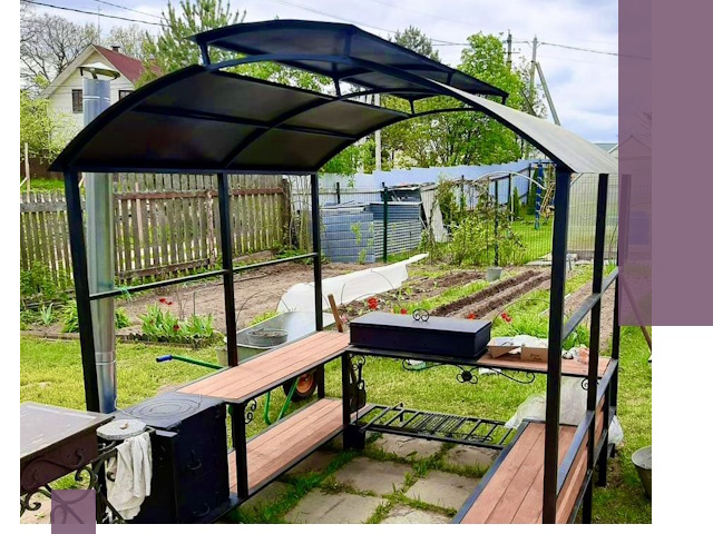 Навесы для барбекю в Салехарде: изготовление, монтаж и демонтаж