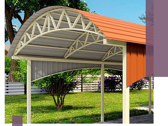 Навесы из профнастила под ключ в Салехарде — установка и монтаж