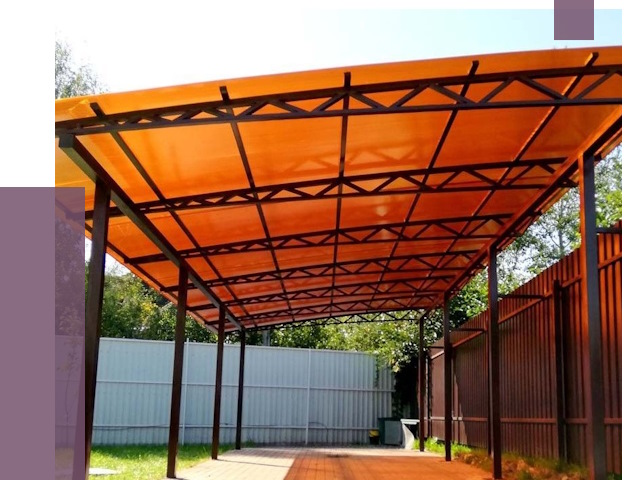 Односкатные навесы под ключ в Салехарде от 13755 руб. 