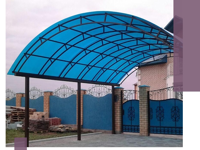 Арочные навесы под ключ в Салехарде — изготовление и монтаж