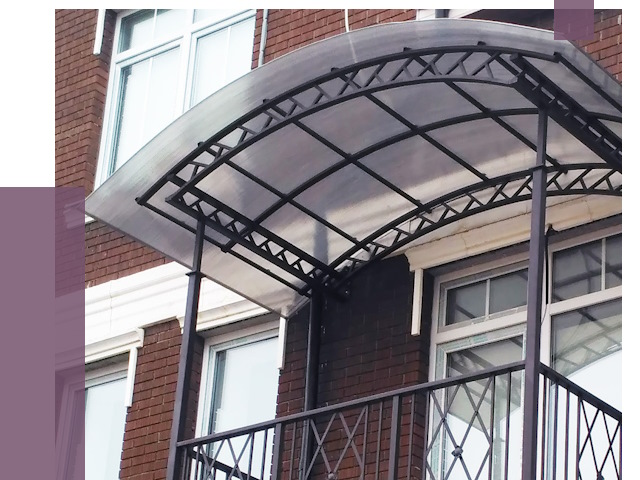 Козырьки над балконом в Салехарде от 9045 руб.  | ПРОЛЁТ-Слх