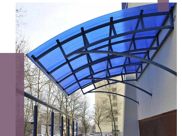 Козырьки из поликарбоната в Салехарде от 4496 руб. под ключ | ПРОЛЁТ-Слх