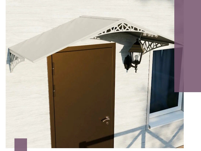 Металлические козырьки на входы и террасы в Салехарде