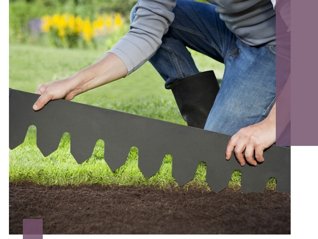 Металлические бордюры для газона в Салехарде — изготовление и монтаж