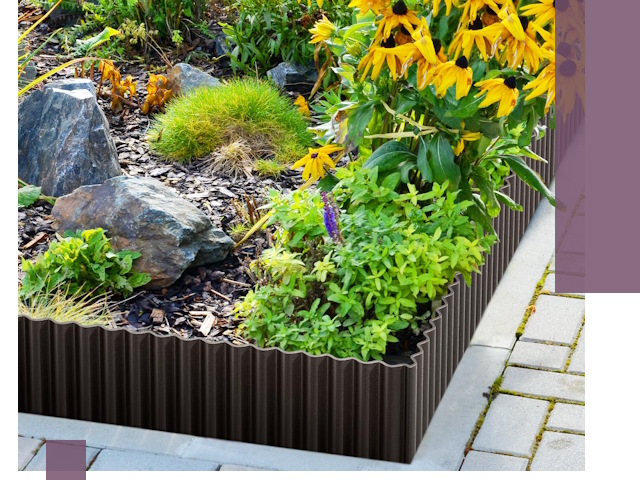 Металлические бордюры для клумб в Салехарде — производство и монтаж