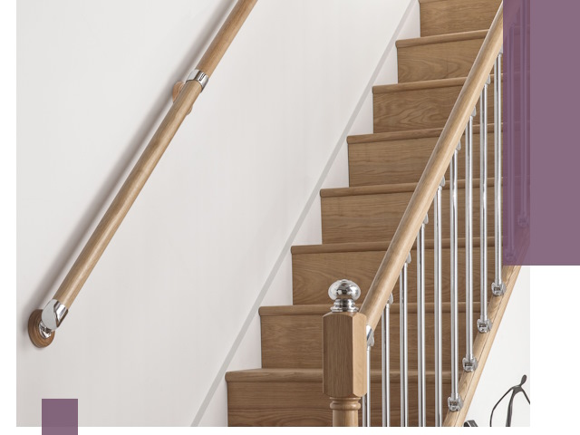 Пристенные поручни из стали и нержавейки под монтаж в Салехарде